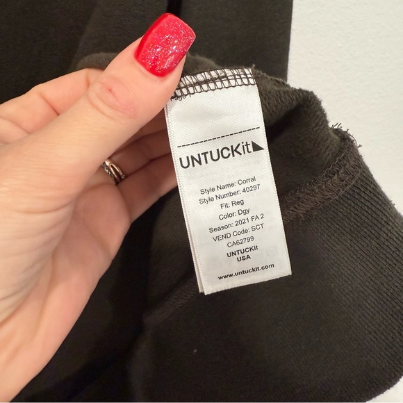 UNTUCKit Men’s Quarter Zip Corral 40297 Sweatshirt L - Picture 3 of 7